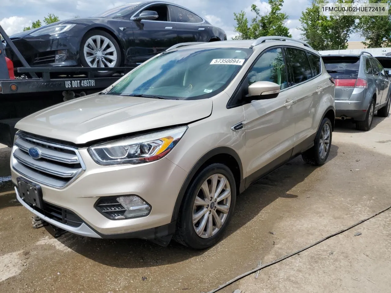 2017 Ford Escape Titanium VIN: 1FMCU0JD2HUE72414 Lot: 57350094