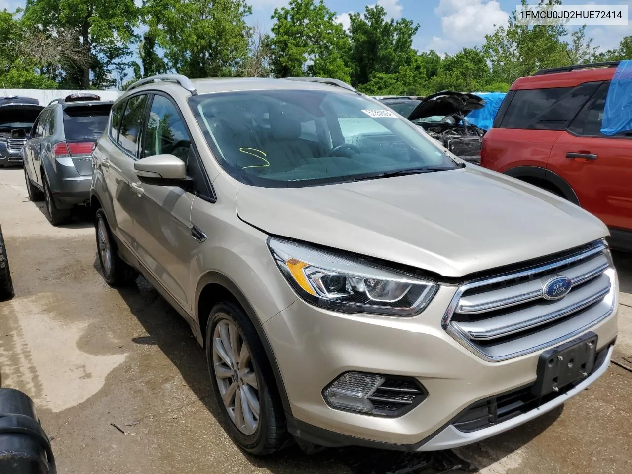 2017 Ford Escape Titanium VIN: 1FMCU0JD2HUE72414 Lot: 57350094