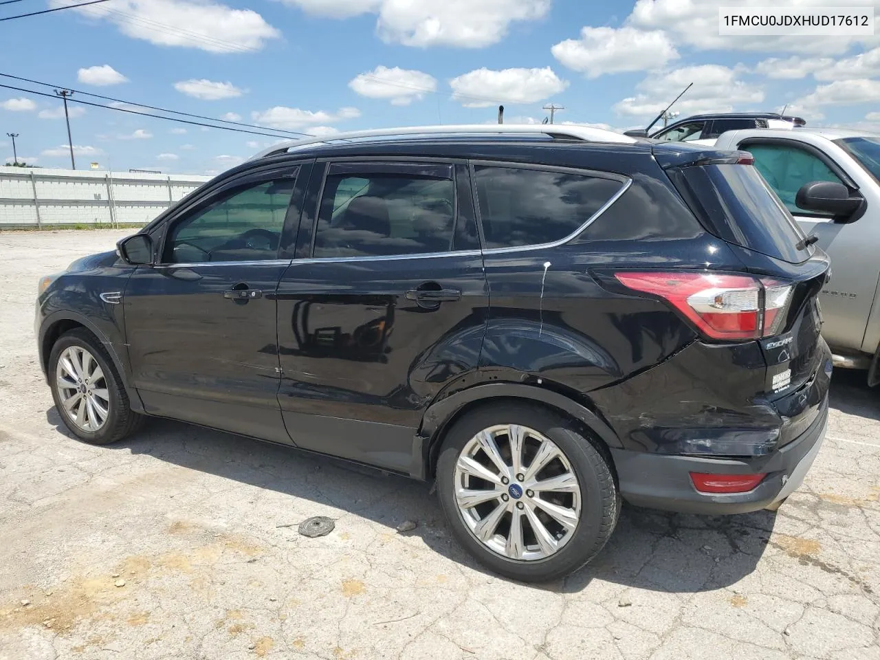 2017 Ford Escape Titanium VIN: 1FMCU0JDXHUD17612 Lot: 58307954