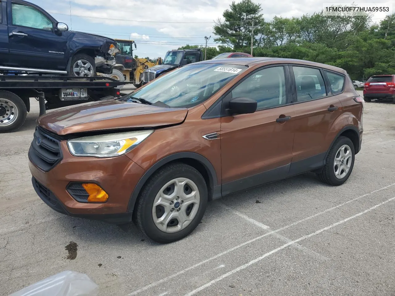 2017 Ford Escape S VIN: 1FMCU0F77HUA59553 Lot: 58551614