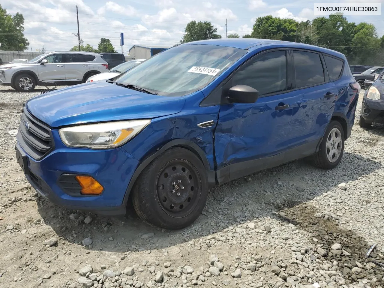 2017 Ford Escape S VIN: 1FMCU0F74HUE30863 Lot: 58924154