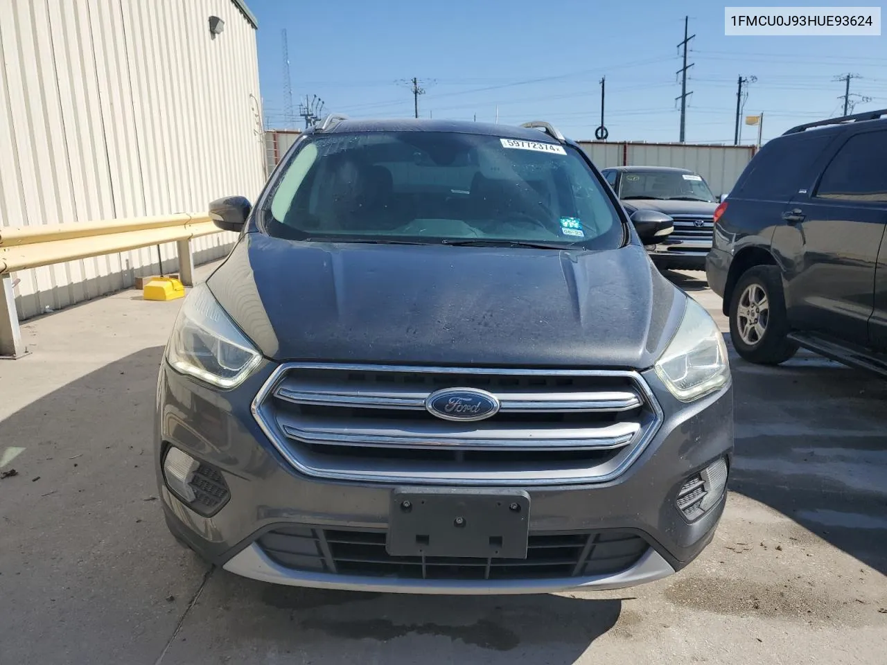 2017 Ford Escape Titanium VIN: 1FMCU0J93HUE93624 Lot: 59772374