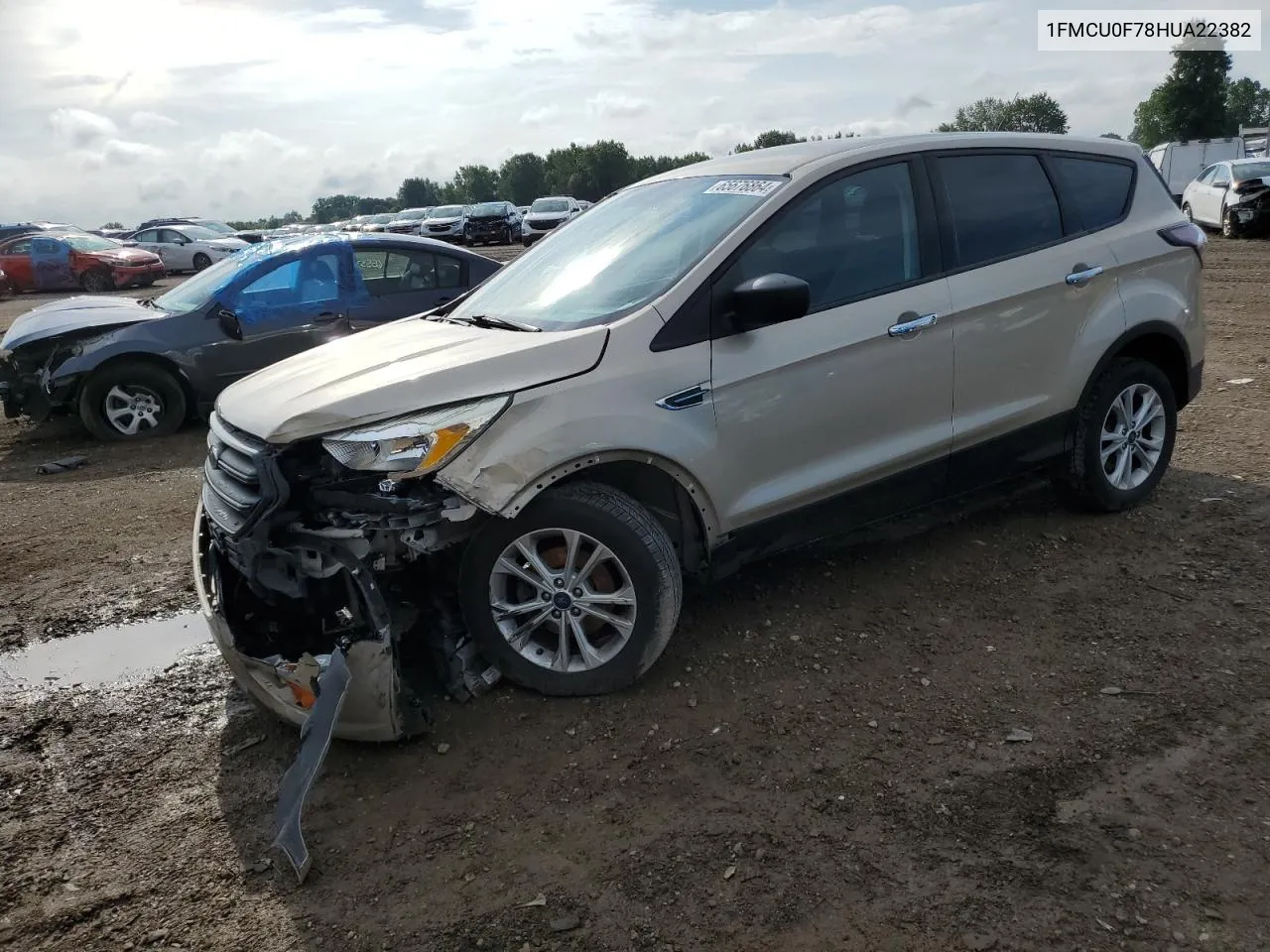 2017 Ford Escape S VIN: 1FMCU0F78HUA22382 Lot: 65676864