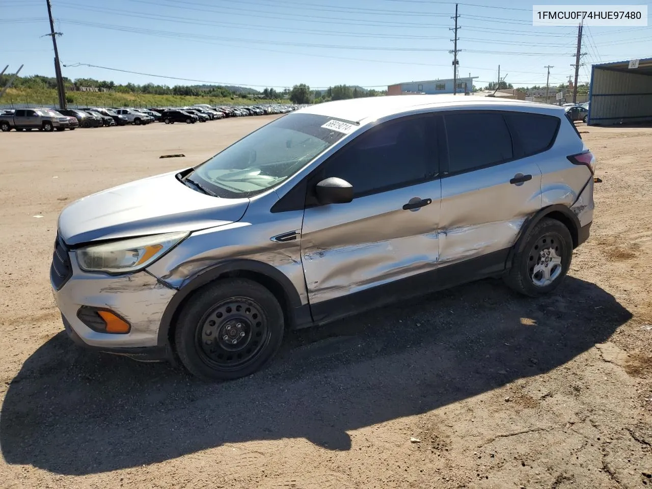 2017 Ford Escape S VIN: 1FMCU0F74HUE97480 Lot: 66919214