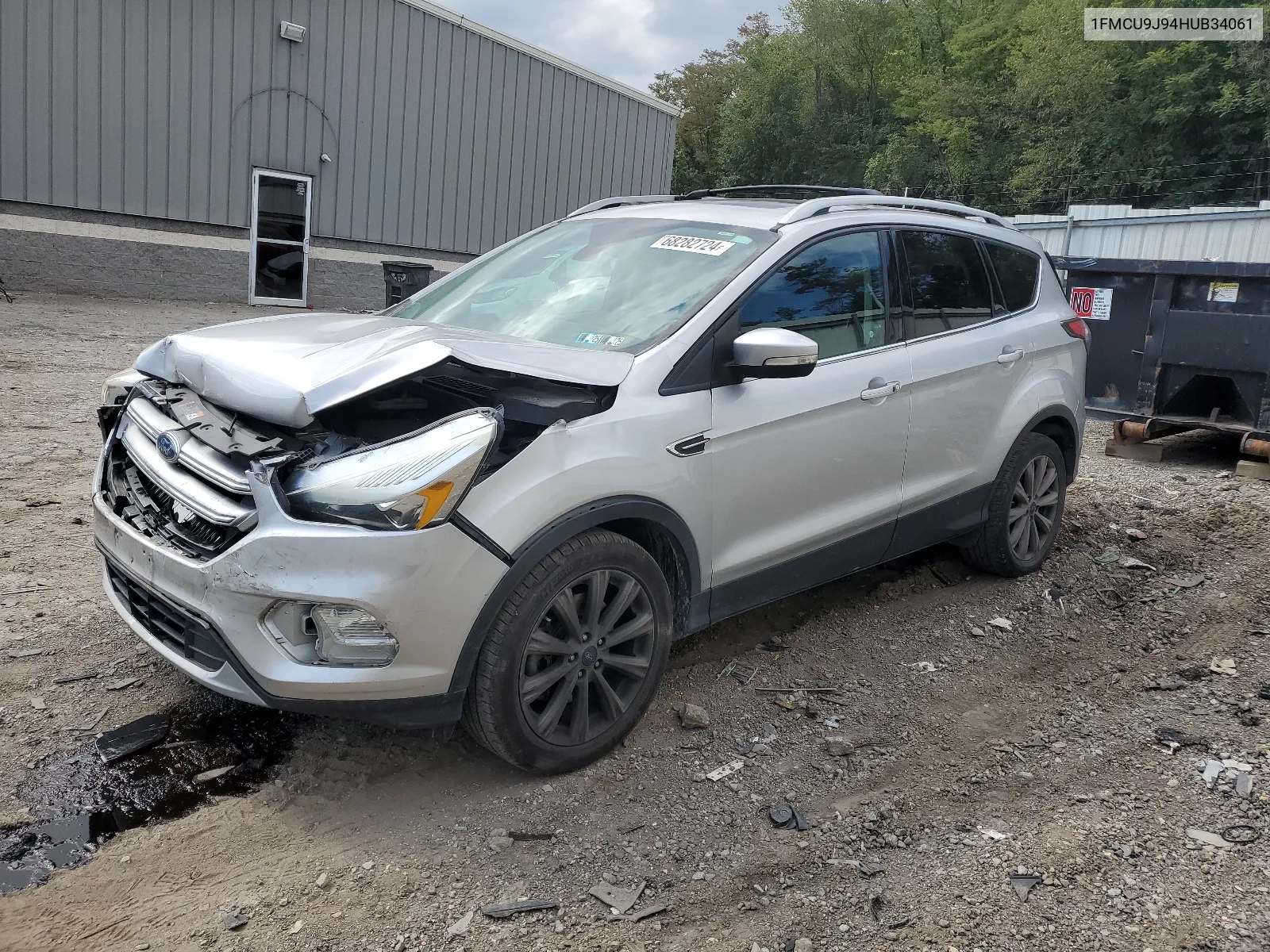 2017 Ford Escape Titanium VIN: 1FMCU9J94HUB34061 Lot: 68282724