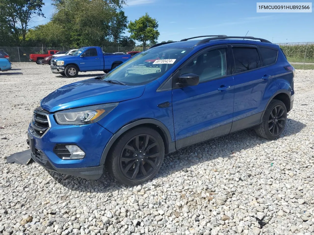 2017 Ford Escape Se VIN: 1FMCU0G91HUB92566 Lot: 69700424