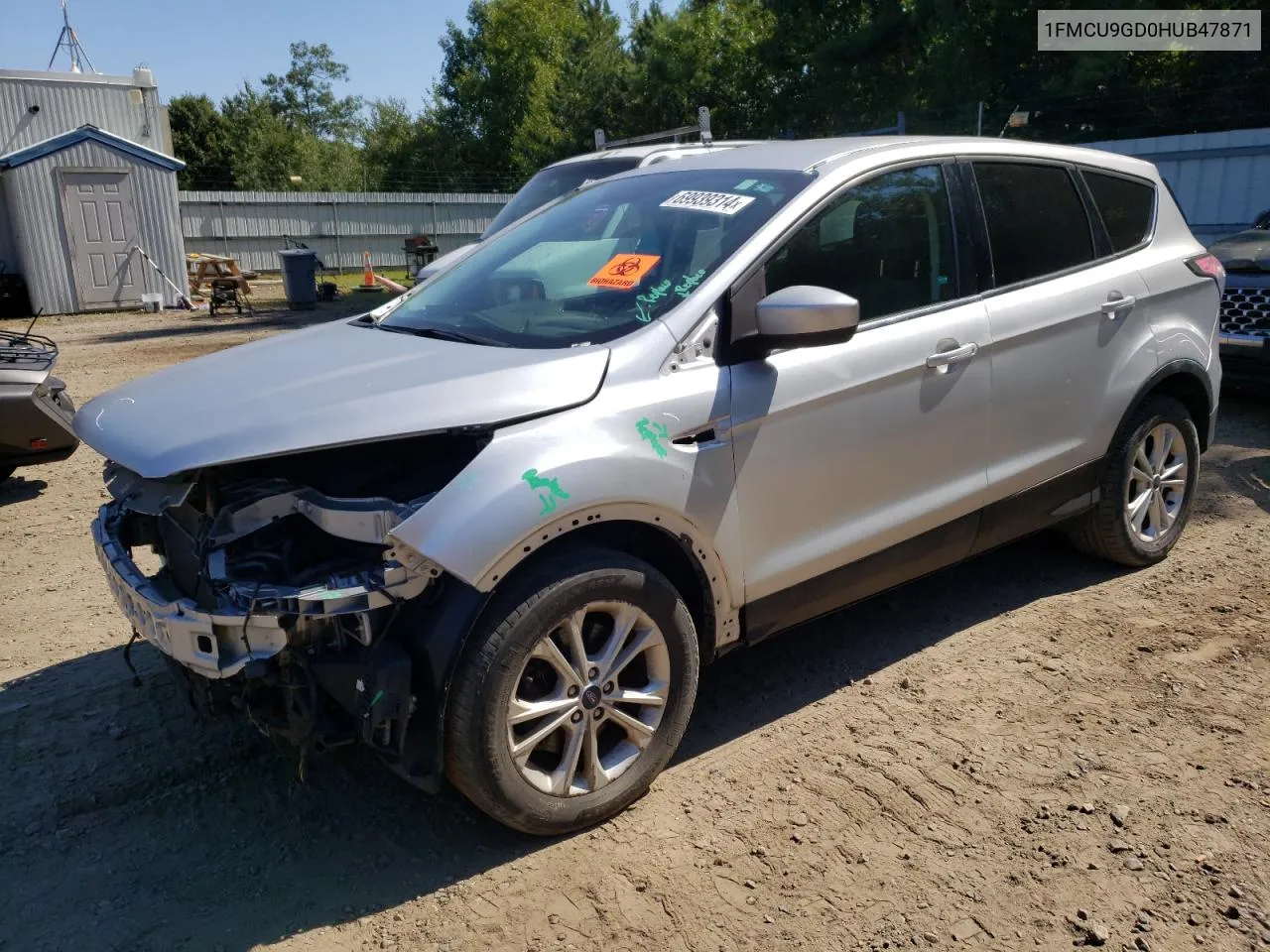 2017 Ford Escape Se VIN: 1FMCU9GD0HUB47871 Lot: 69939314