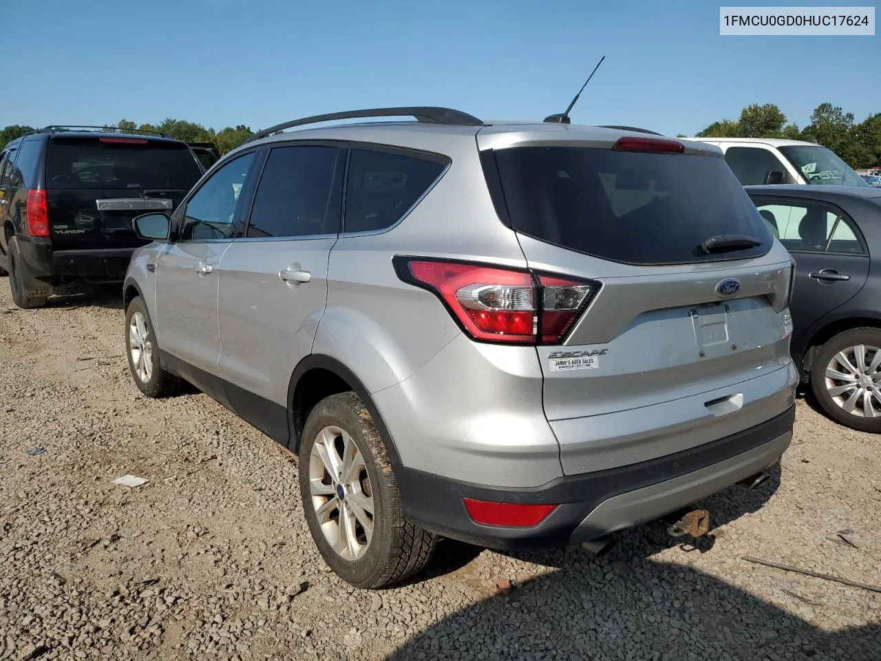 2017 Ford Escape Se VIN: 1FMCU0GD0HUC17624 Lot: 70175334