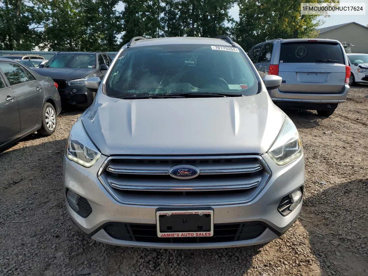 2017 Ford Escape Se VIN: 1FMCU0GD0HUC17624 Lot: 70175334