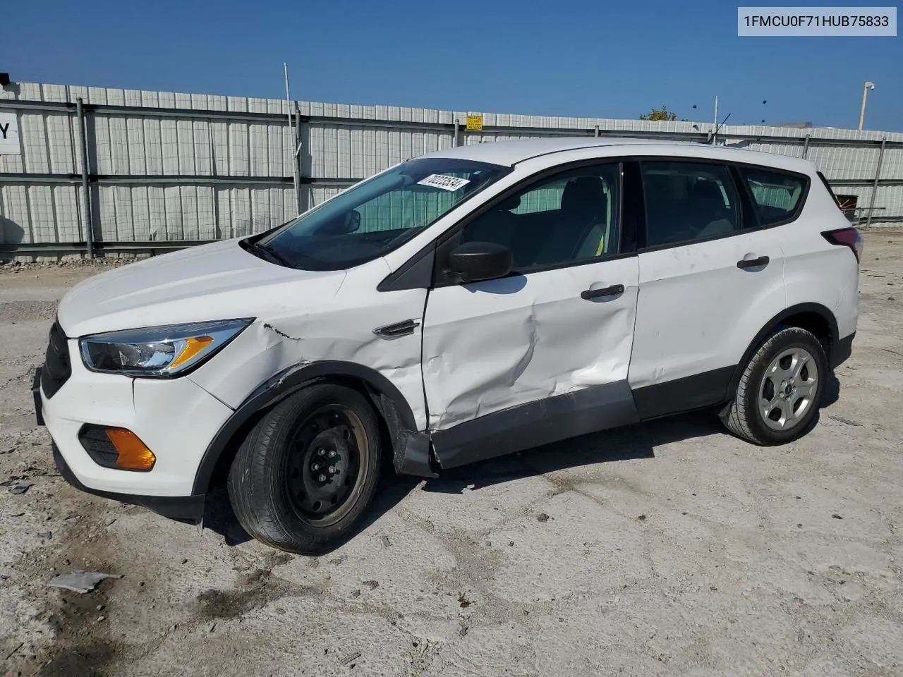 2017 Ford Escape S VIN: 1FMCU0F71HUB75833 Lot: 70223534