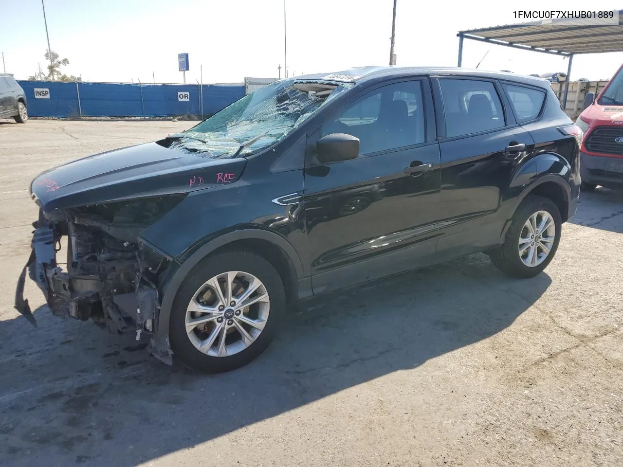 2017 Ford Escape S VIN: 1FMCU0F7XHUB01889 Lot: 70847274