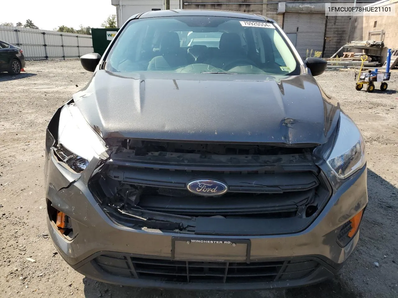 2017 Ford Escape S VIN: 1FMCU0F78HUE21101 Lot: 70920554