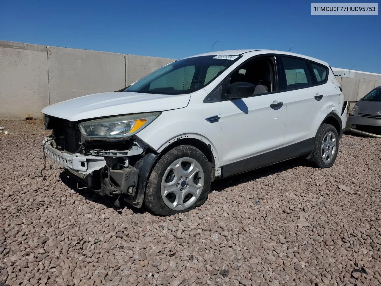 2017 Ford Escape S VIN: 1FMCU0F77HUD95753 Lot: 70991234