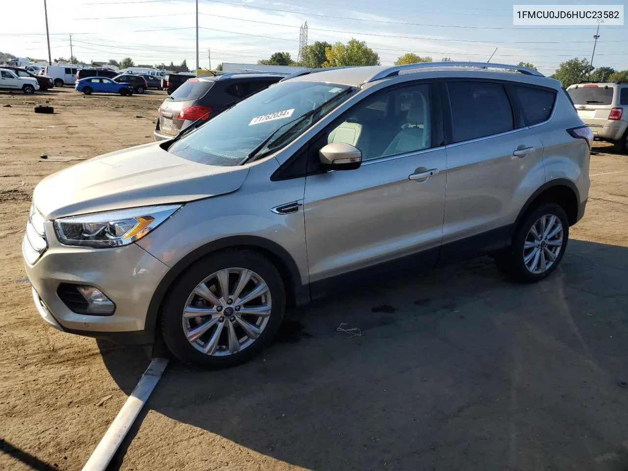 2017 Ford Escape Titanium VIN: 1FMCU0JD6HUC23582 Lot: 71762034