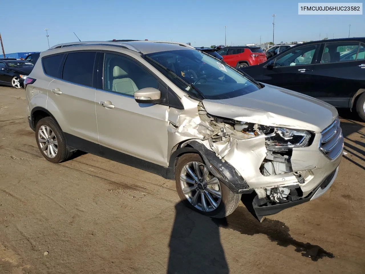 2017 Ford Escape Titanium VIN: 1FMCU0JD6HUC23582 Lot: 71762034