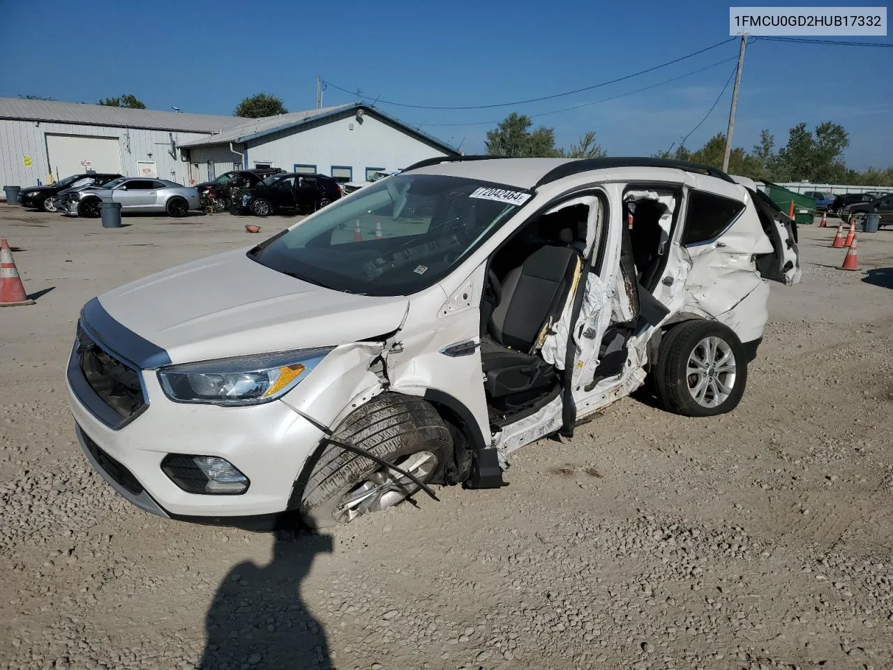 2017 Ford Escape Se VIN: 1FMCU0GD2HUB17332 Lot: 72042464