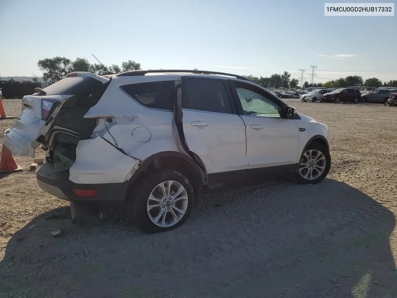 2017 Ford Escape Se VIN: 1FMCU0GD2HUB17332 Lot: 72042464