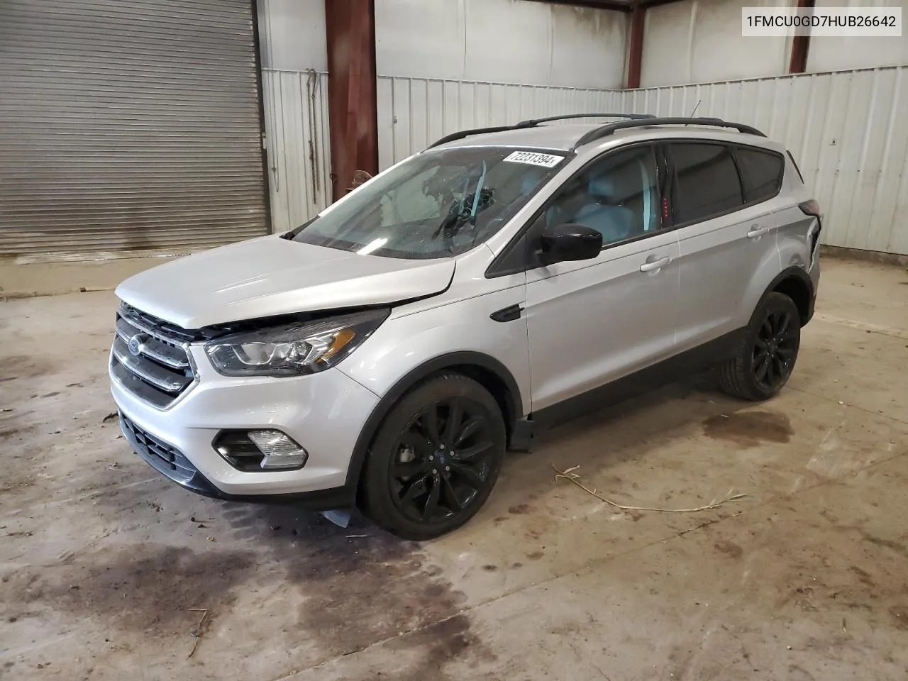 2017 Ford Escape Se VIN: 1FMCU0GD7HUB26642 Lot: 72231394