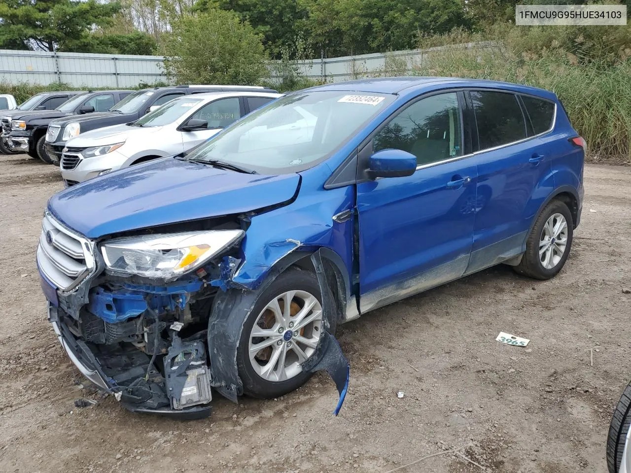 2017 Ford Escape Se VIN: 1FMCU9G95HUE34103 Lot: 72352464