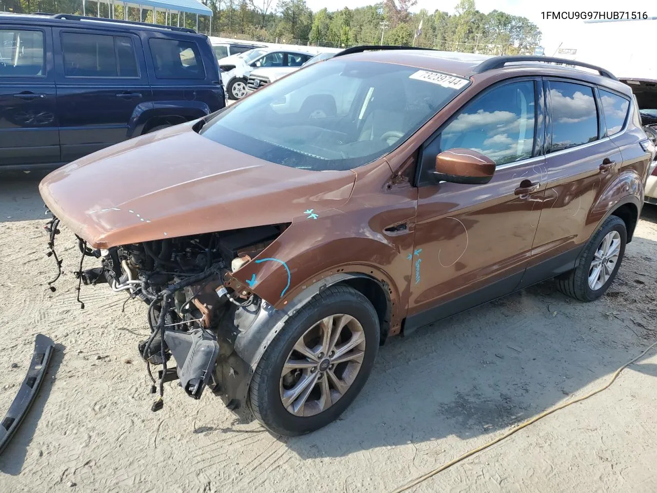 2017 Ford Escape Se VIN: 1FMCU9G97HUB71516 Lot: 73239744