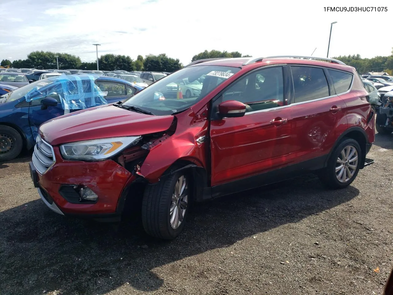 2017 Ford Escape Titanium VIN: 1FMCU9JD3HUC71075 Lot: 73279634