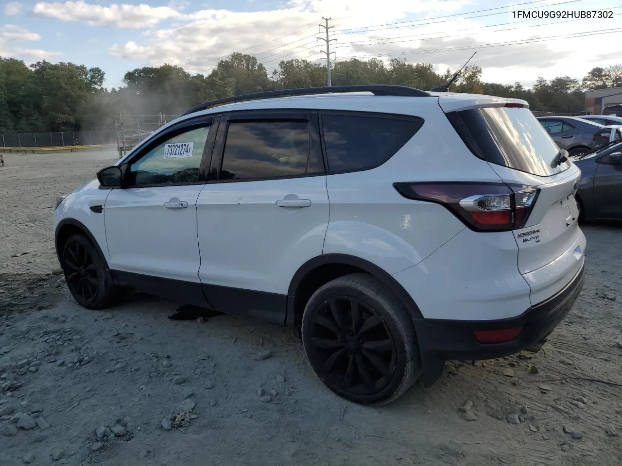 2017 Ford Escape Se VIN: 1FMCU9G92HUB87302 Lot: 73721274