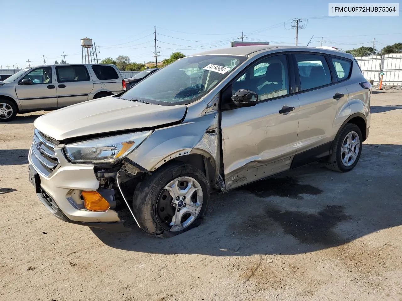 2017 Ford Escape S VIN: 1FMCU0F72HUB75064 Lot: 74134954