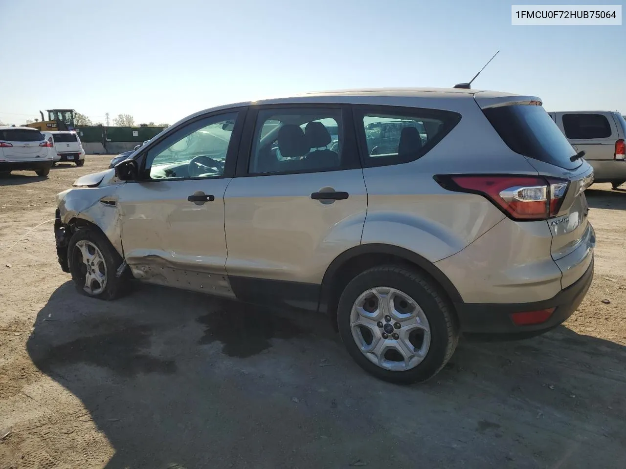 2017 Ford Escape S VIN: 1FMCU0F72HUB75064 Lot: 74134954