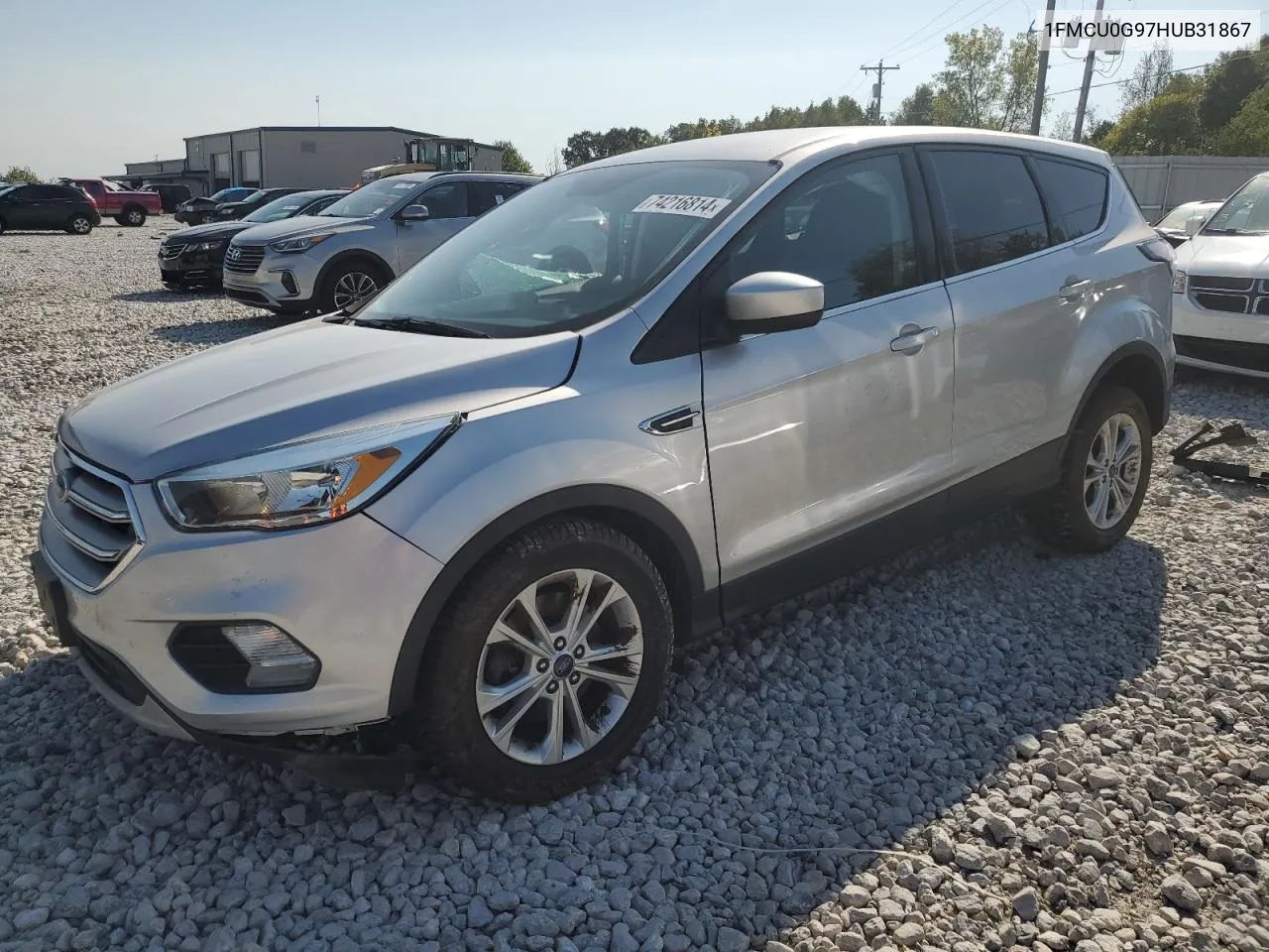 2017 Ford Escape Se VIN: 1FMCU0G97HUB31867 Lot: 74216814