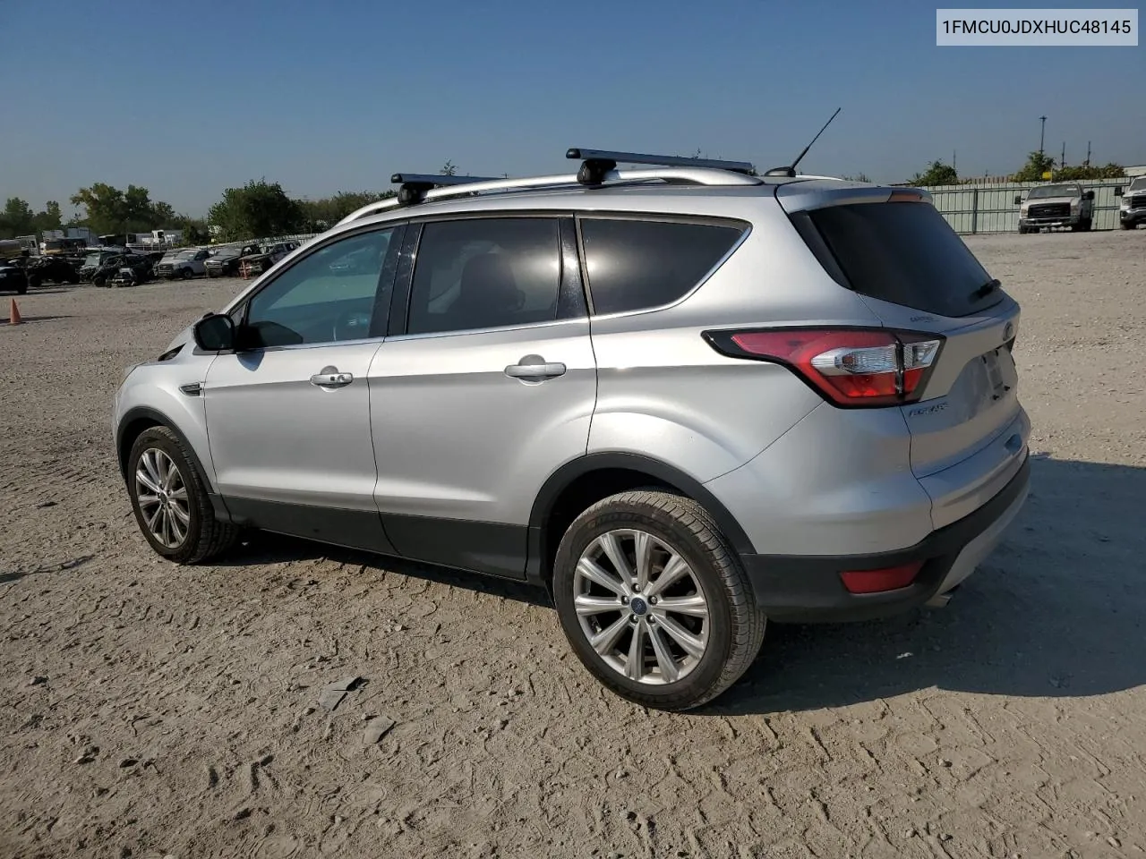 2017 Ford Escape Titanium VIN: 1FMCU0JDXHUC48145 Lot: 74393444