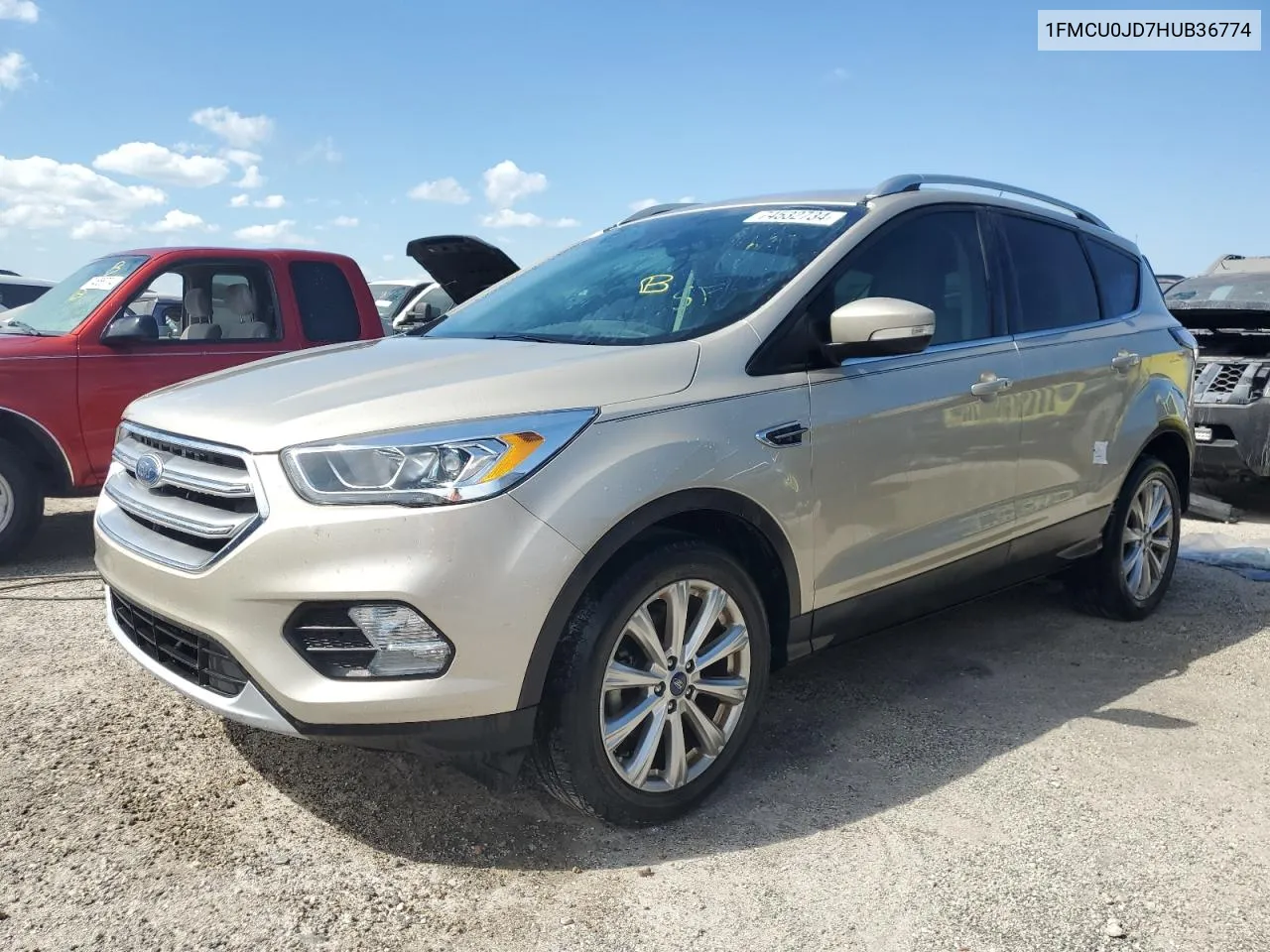 2017 Ford Escape Titanium VIN: 1FMCU0JD7HUB36774 Lot: 74532734