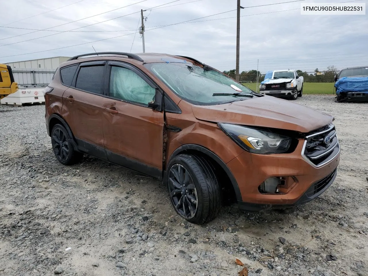 2017 Ford Escape Se VIN: 1FMCU9GD5HUB22531 Lot: 74542484