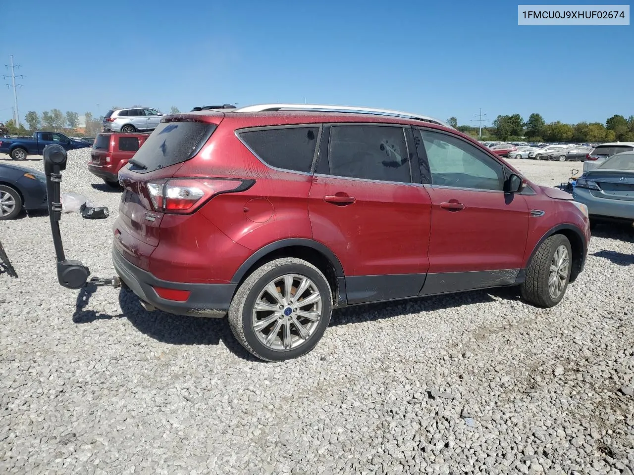 2017 Ford Escape Titanium VIN: 1FMCU0J9XHUF02674 Lot: 74978854