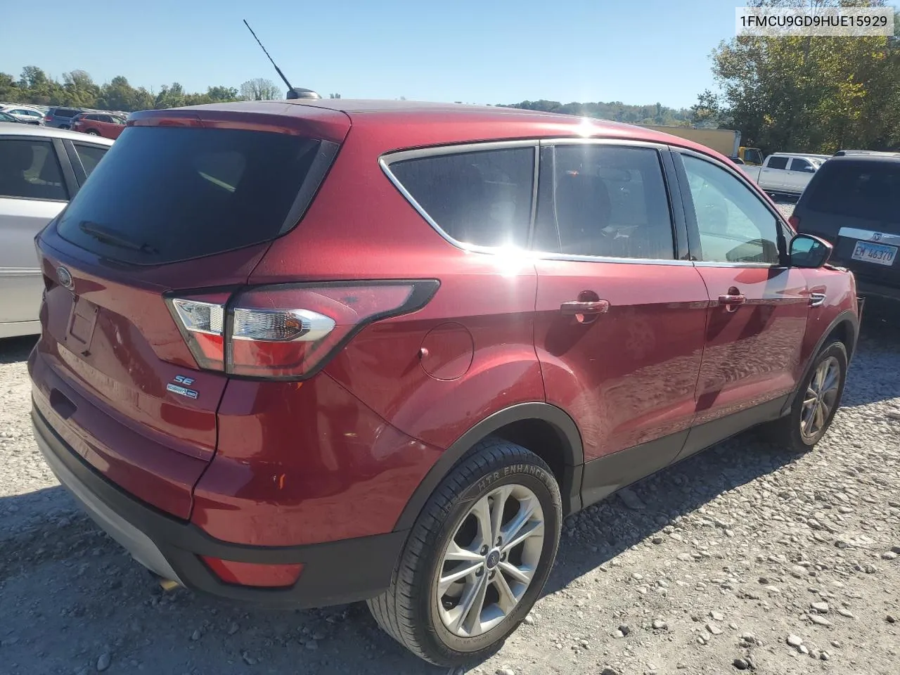 2017 Ford Escape Se VIN: 1FMCU9GD9HUE15929 Lot: 75005104