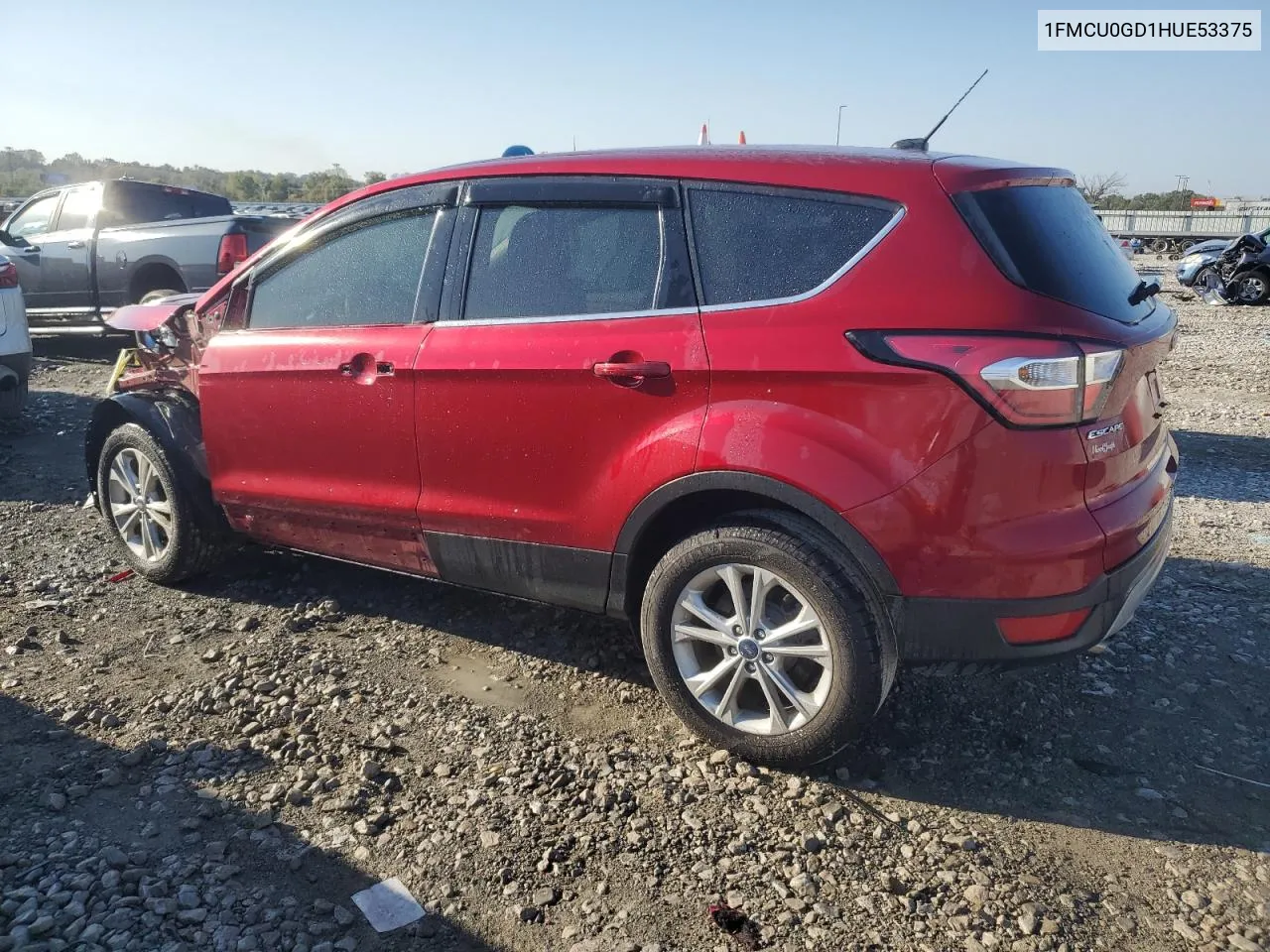 2017 Ford Escape Se VIN: 1FMCU0GD1HUE53375 Lot: 75016694