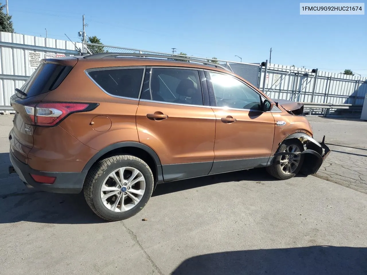 2017 Ford Escape Se VIN: 1FMCU9G92HUC21674 Lot: 75030634