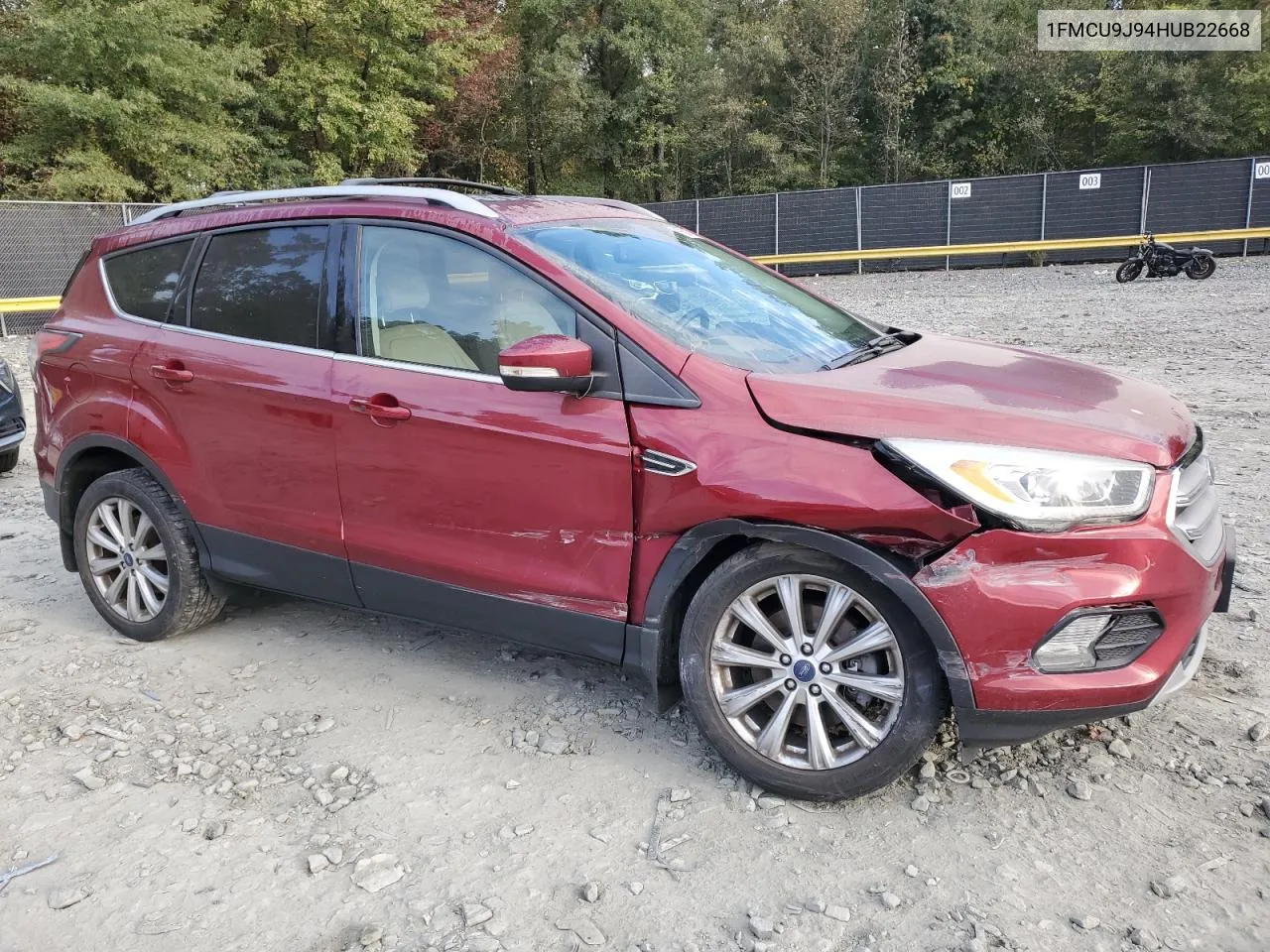 2017 Ford Escape Titanium VIN: 1FMCU9J94HUB22668 Lot: 75041764