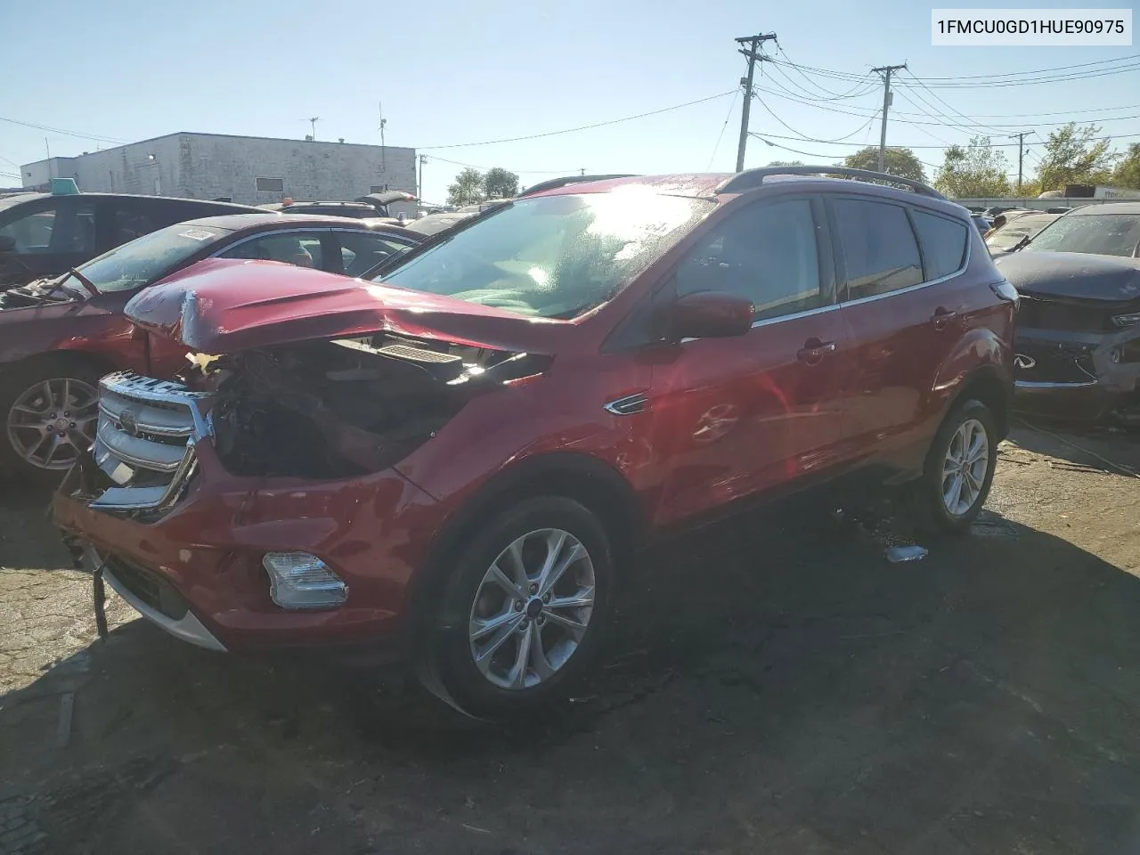 2017 Ford Escape Se VIN: 1FMCU0GD1HUE90975 Lot: 75180364