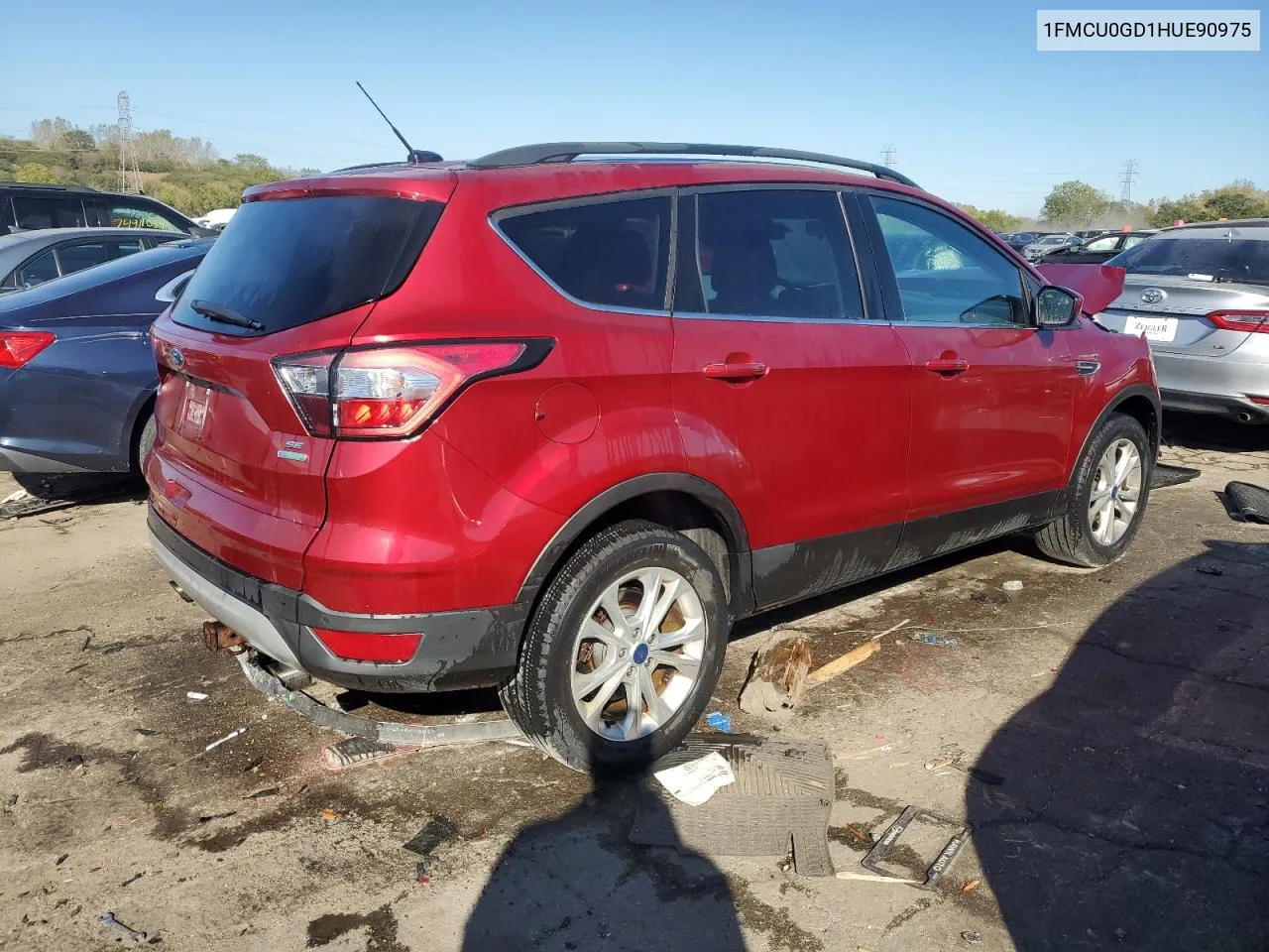 2017 Ford Escape Se VIN: 1FMCU0GD1HUE90975 Lot: 75180364