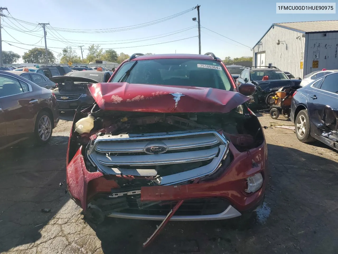 2017 Ford Escape Se VIN: 1FMCU0GD1HUE90975 Lot: 75180364