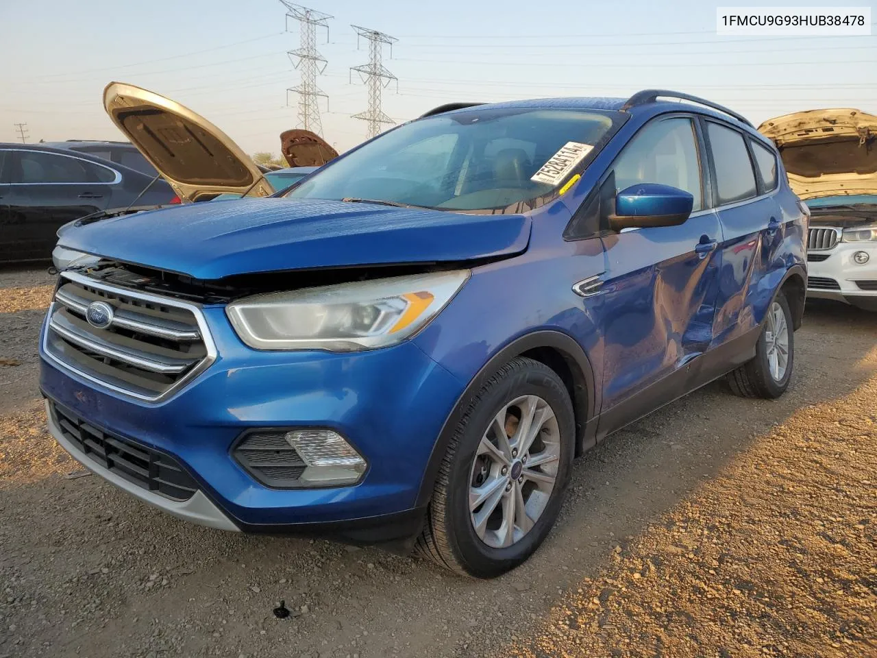 2017 Ford Escape Se VIN: 1FMCU9G93HUB38478 Lot: 75284114