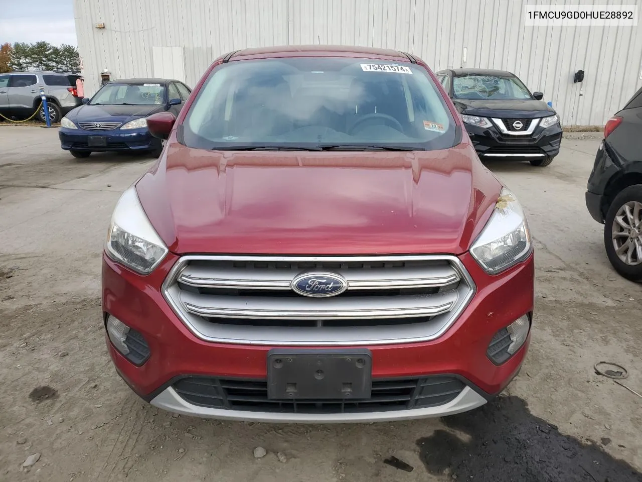 2017 Ford Escape Se VIN: 1FMCU9GD0HUE28892 Lot: 75421574