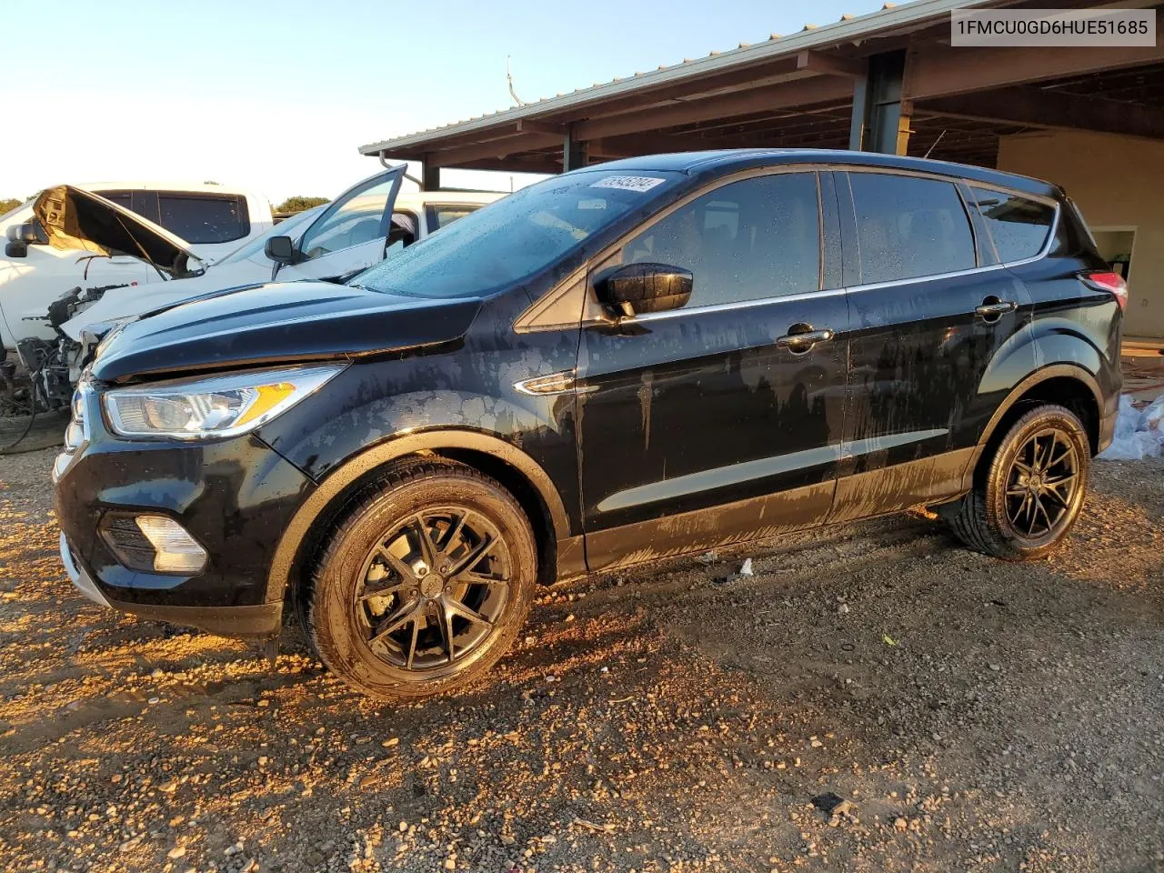 2017 Ford Escape Se VIN: 1FMCU0GD6HUE51685 Lot: 75545204