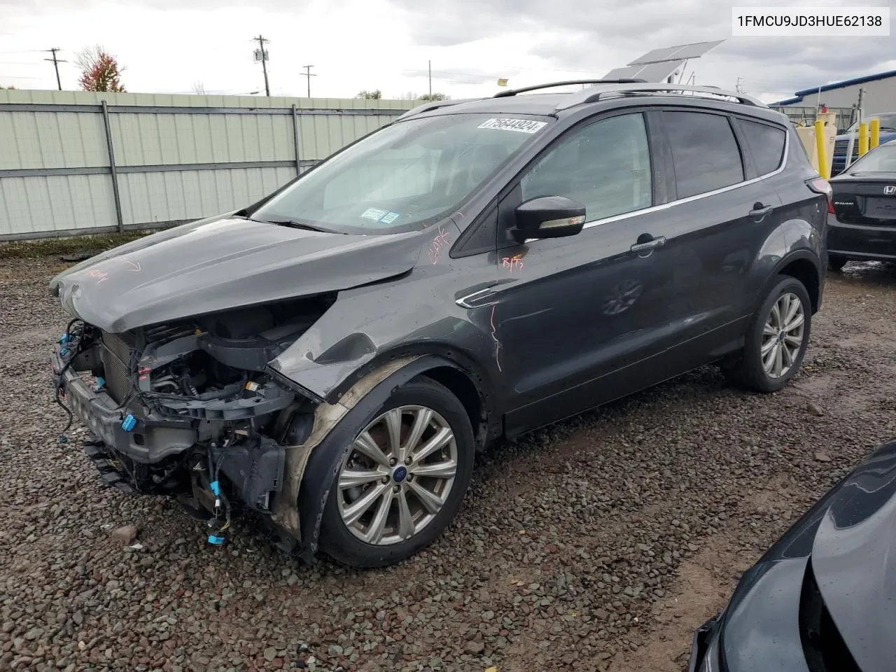 2017 Ford Escape Titanium VIN: 1FMCU9JD3HUE62138 Lot: 75644924