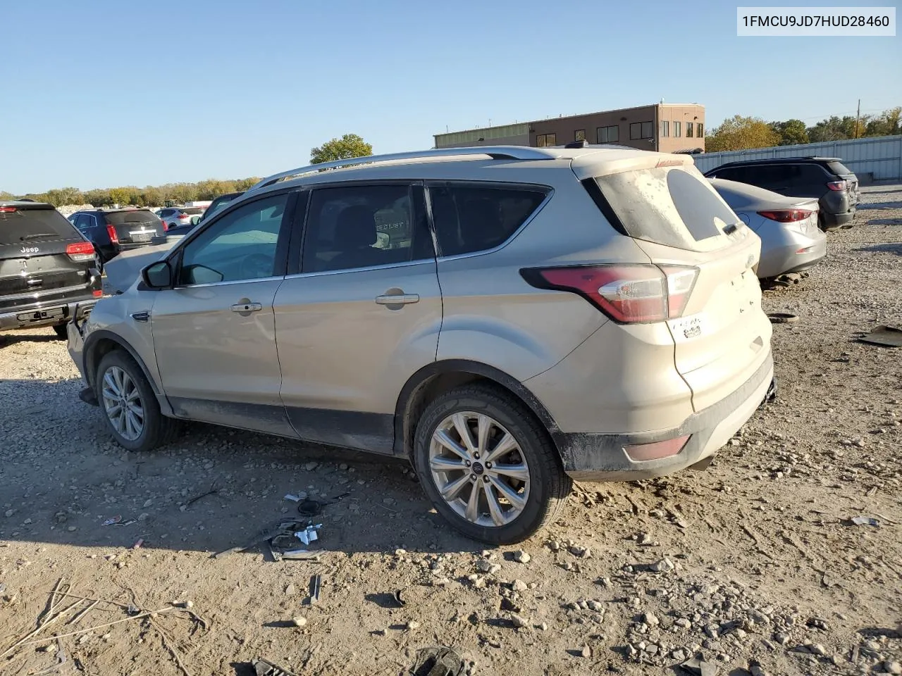 2017 Ford Escape Titanium VIN: 1FMCU9JD7HUD28460 Lot: 75687444