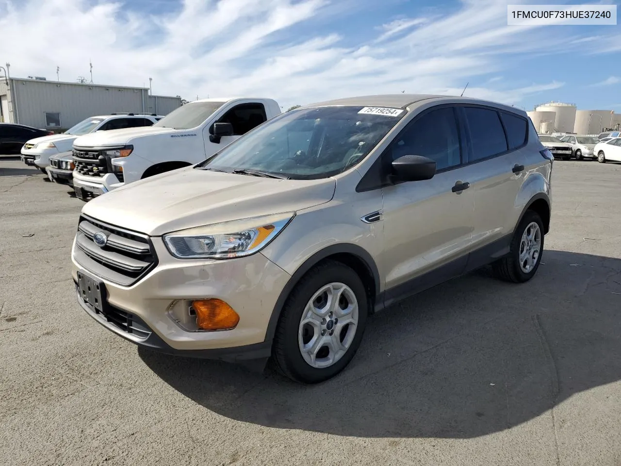 2017 Ford Escape S VIN: 1FMCU0F73HUE37240 Lot: 75719254