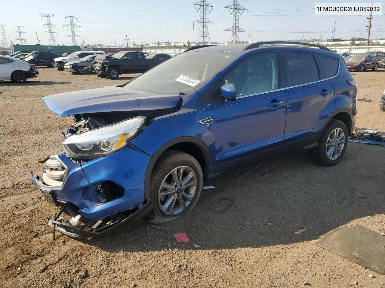 2017 Ford Escape Se VIN: 1FMCU0GD2HUB59032 Lot: 75763024