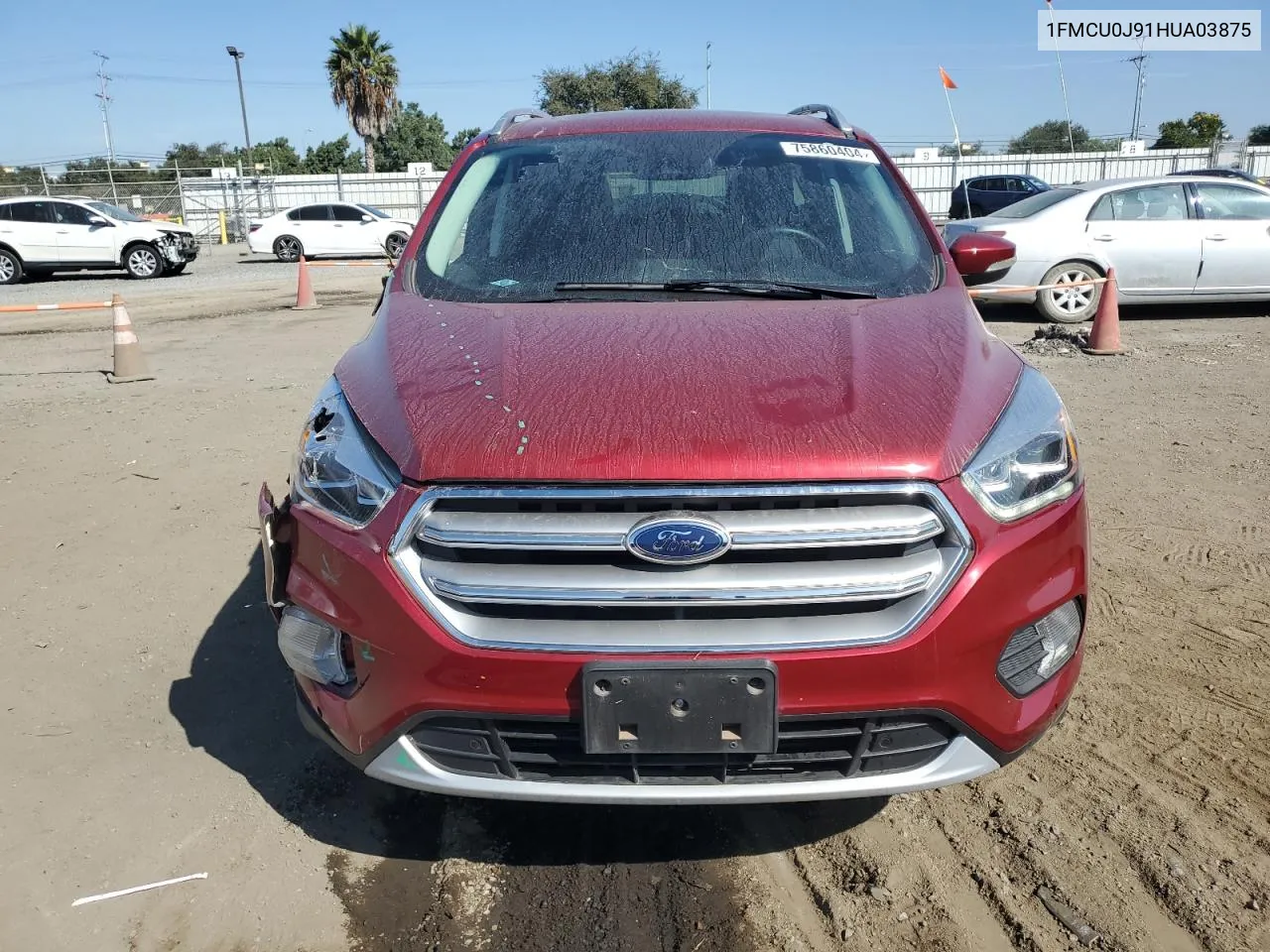 2017 Ford Escape Titanium VIN: 1FMCU0J91HUA03875 Lot: 75860404