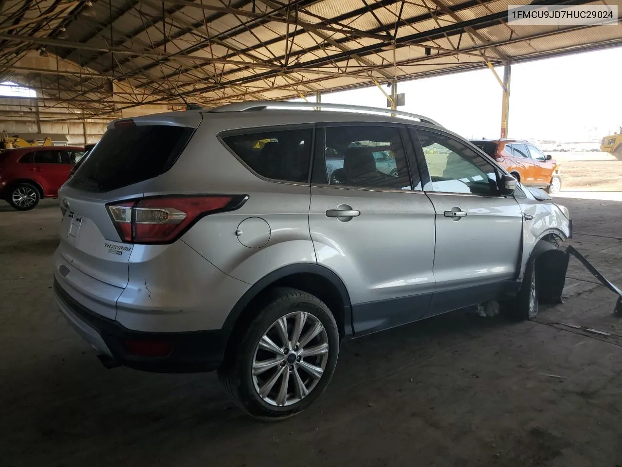 2017 Ford Escape Titanium VIN: 1FMCU9JD7HUC29024 Lot: 75972054