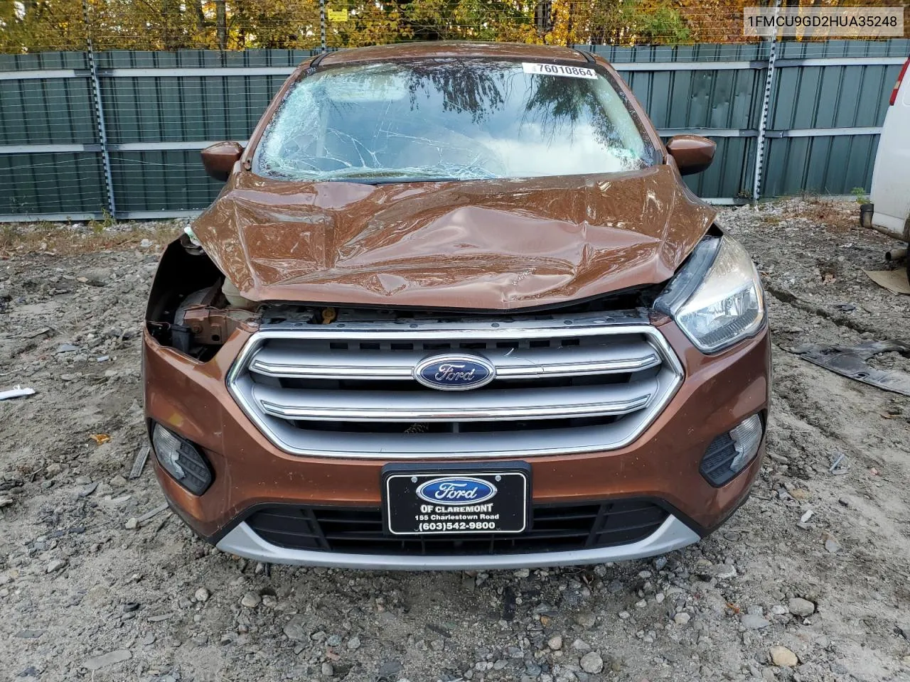 2017 Ford Escape Se VIN: 1FMCU9GD2HUA35248 Lot: 76010864